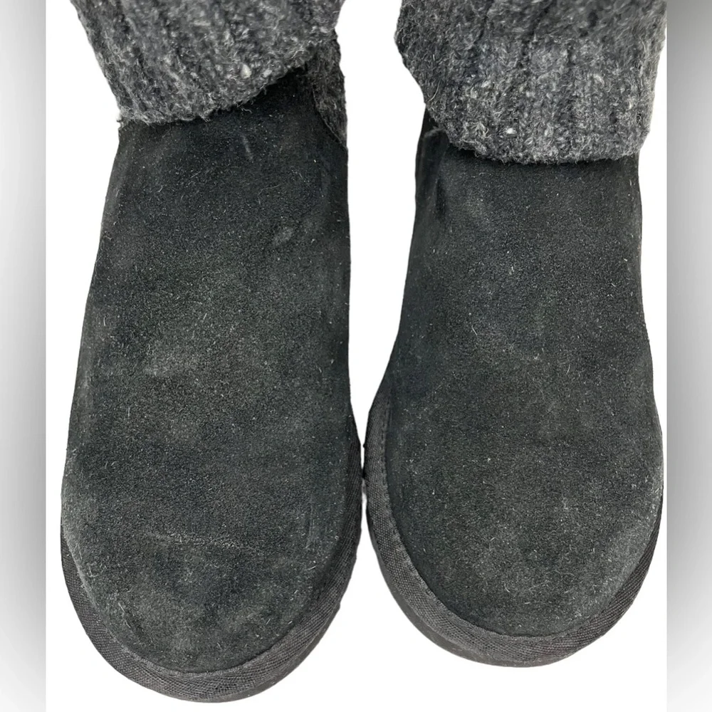 UGG‎ Australia Womens Cambridge Winter Sweater Boots Black Suede Size 7